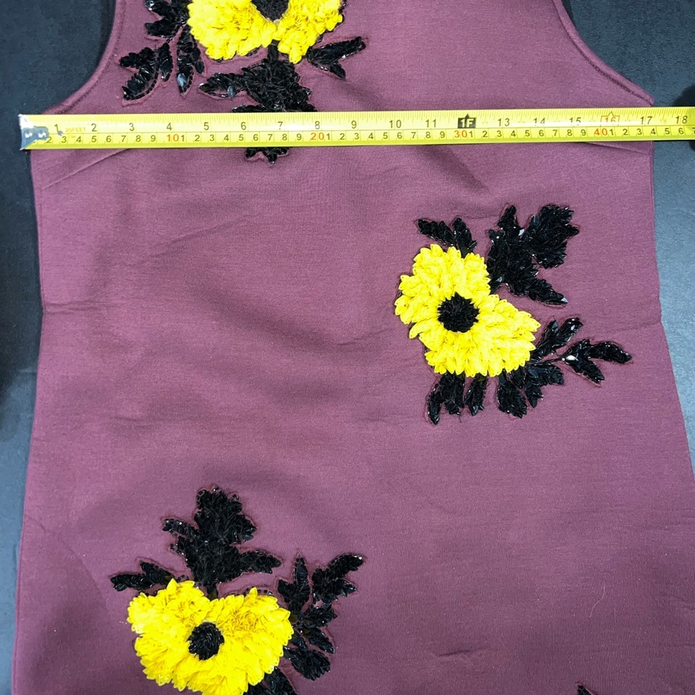 Anthropologie Sequined Shift Mini Dress Dhruv Kapoor Size Small Embroidered LN - Picture 9 of 13